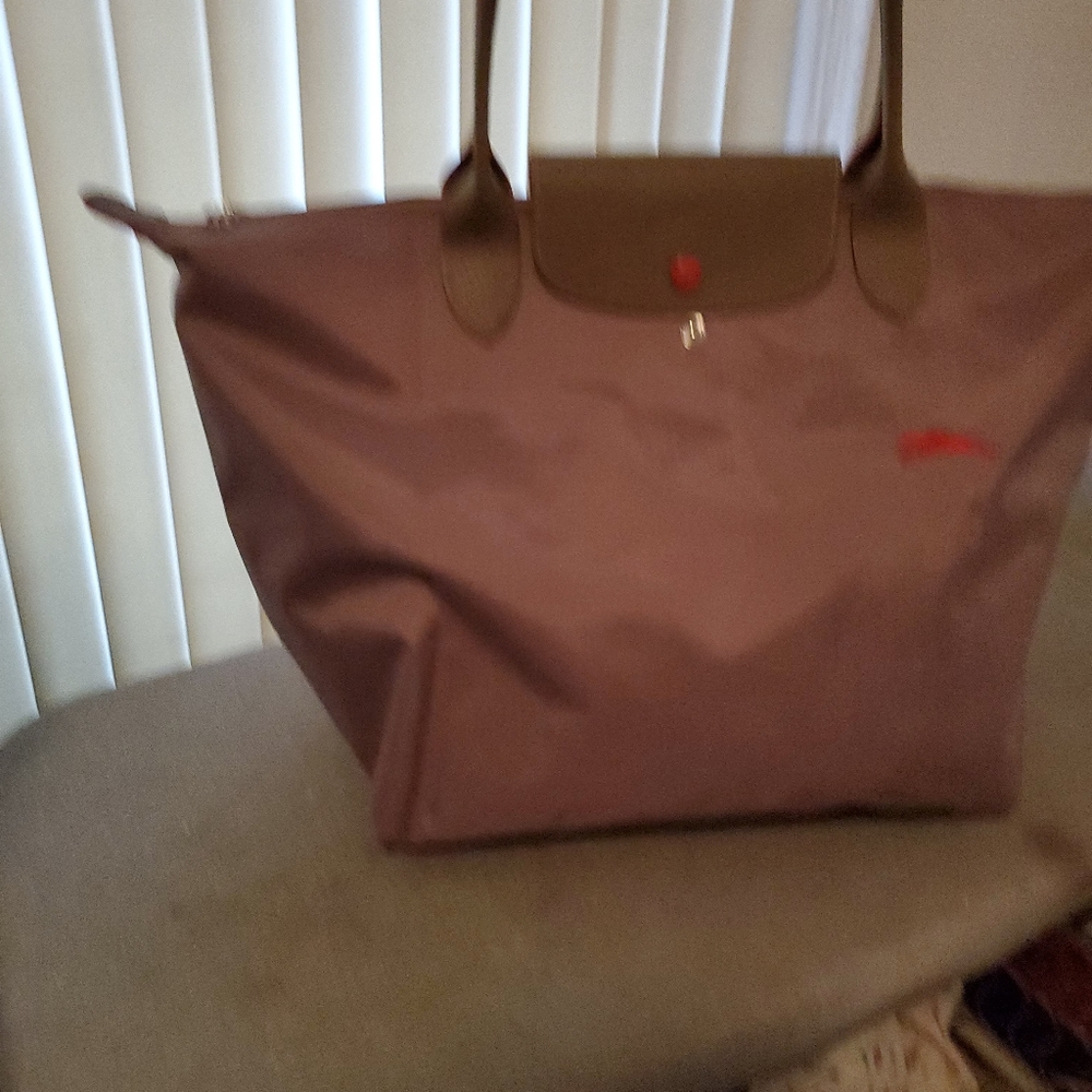 Longchamp large Tote/Shoulder bag in Tan/Beige color
